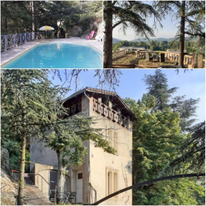 Gîte du vigneron à La Terrasse piscine local vélos